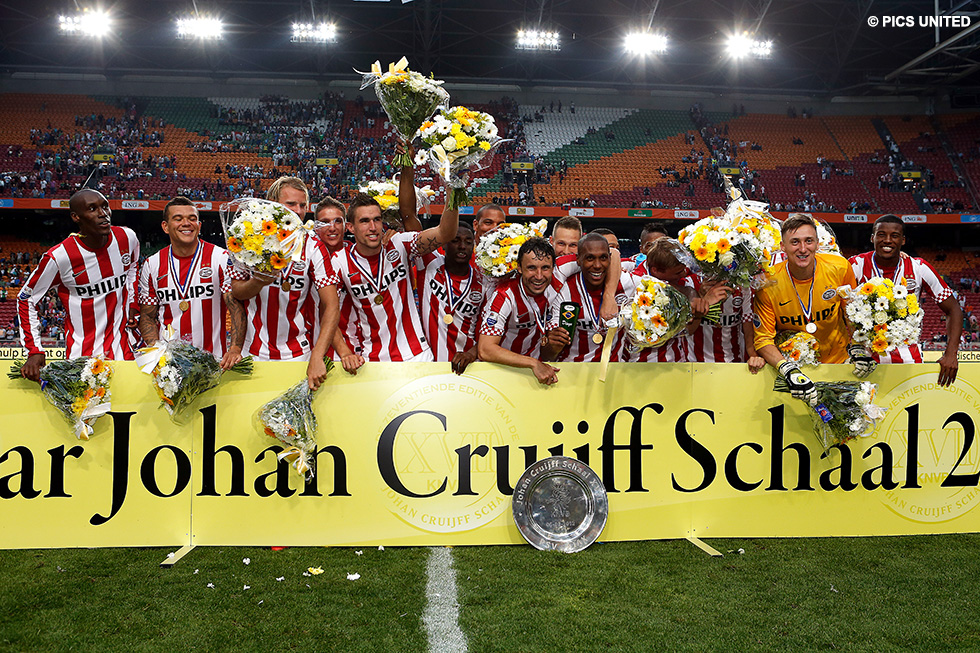 In 2012 speelde PSV voor het laatst het duel om de Johan Cruijff Schaal. De ploeg van toenmalig trainer Dick Advocaat won met 4-2 van Ajax | &copy; Pics United