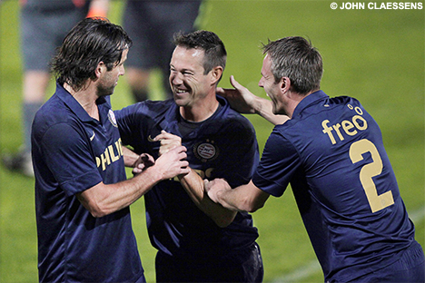 Gilles de Bilde was twee keer trefzeker in het duel.