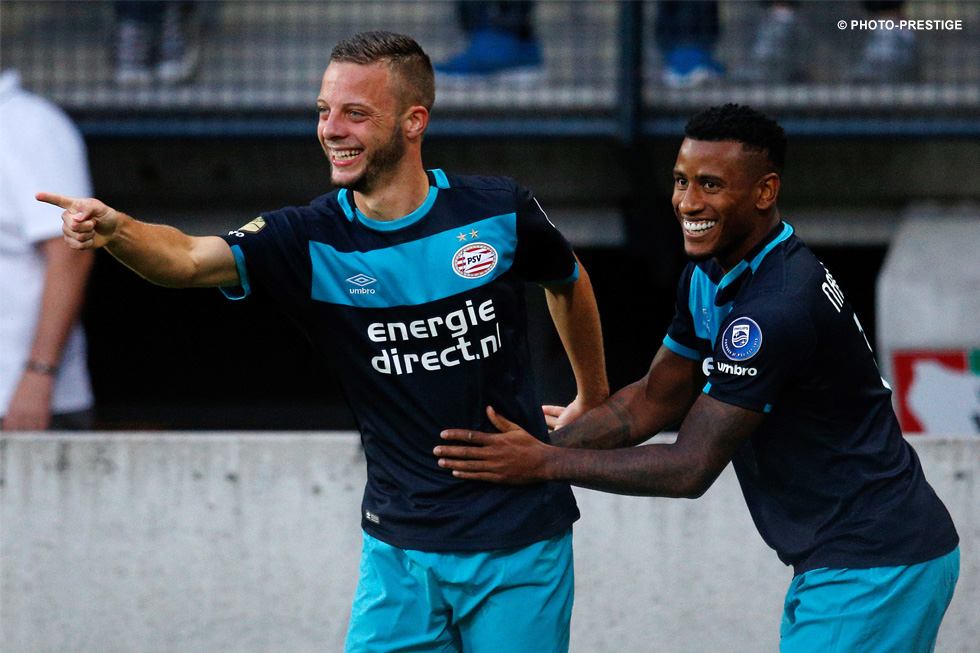 Bart Ramselaar maakte zaterdagavond zijn eerste doelpunt in het shirt van PSV
