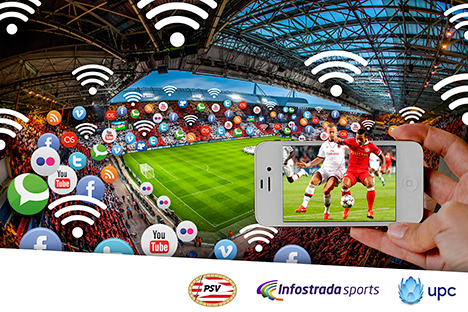 Geniet van gratis WiFi tijdens PSV-NAC Breda.