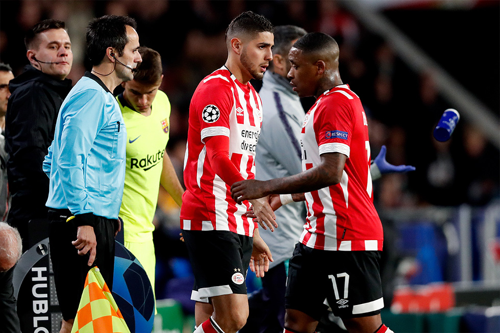 Maximiliano Romero maakte zijn Champions League-debuut tegen FC Barcelona