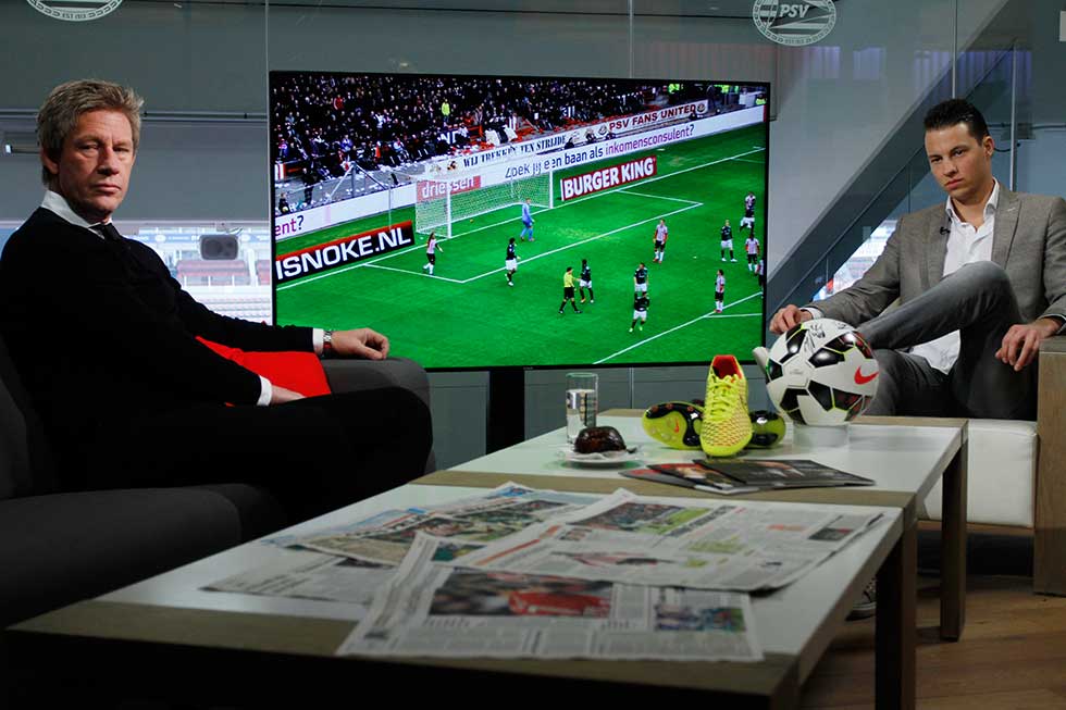 Marcel Brands te gast in het studioprogramma van PSV TV op maandag | © PSV Media