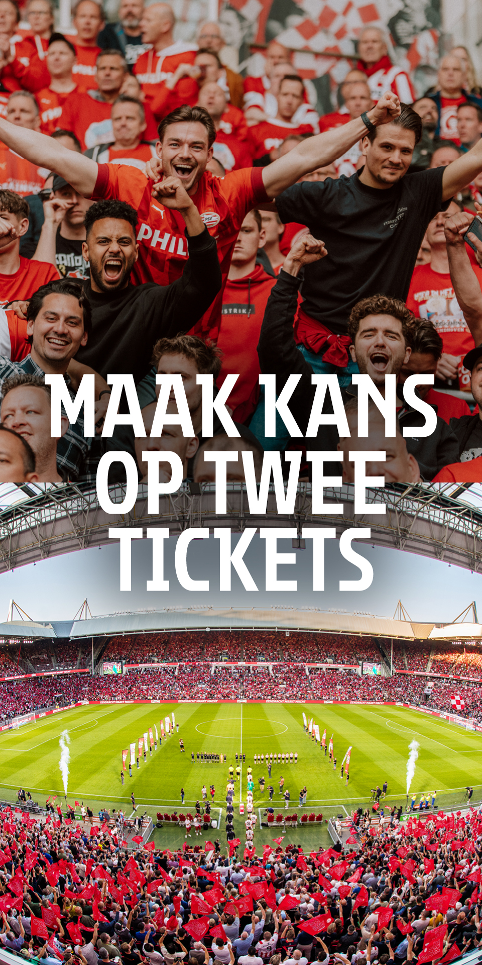 Maak kans op tickets voor een thuiswedstrijd van PSV
