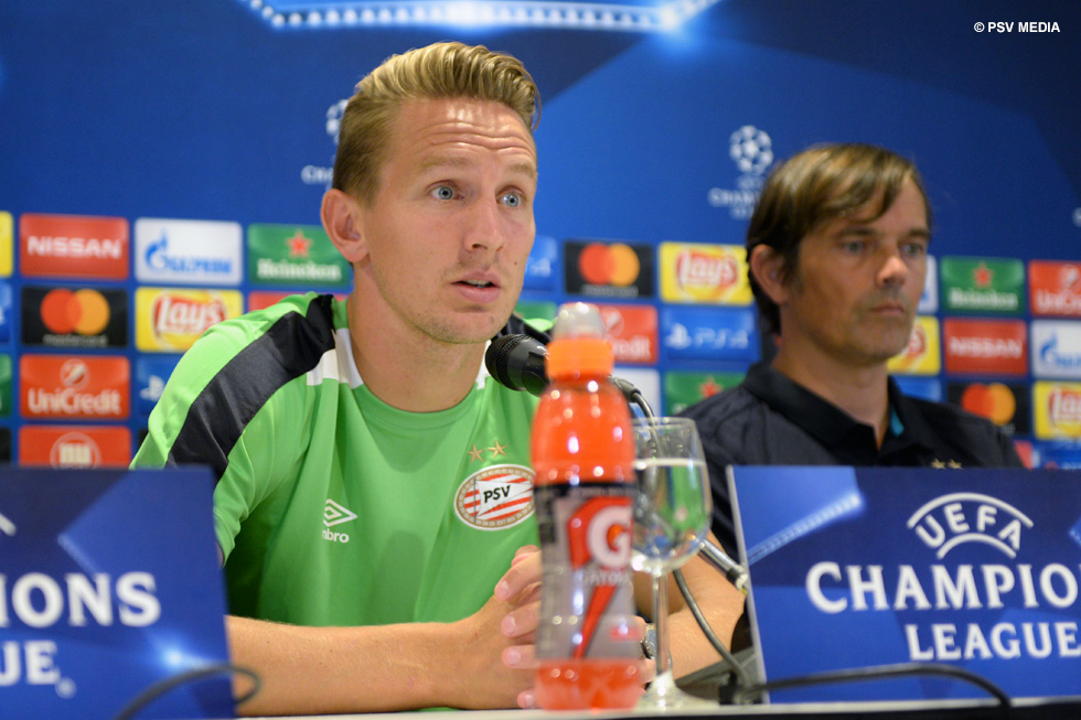 Net als hoofdcoach Cocu blikte ook aanvoerder Luuk de Jong vooruit op het duel | © PSV Media