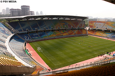 Het WK-stadion in Suwon heeft een capaciteit van ruim 40.000.