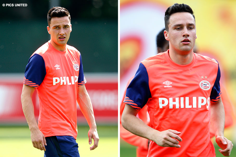 Voor Luuk Koopmans is het zijn eerste offici&euml;le training in PSV-shirt | &copy; Pics United