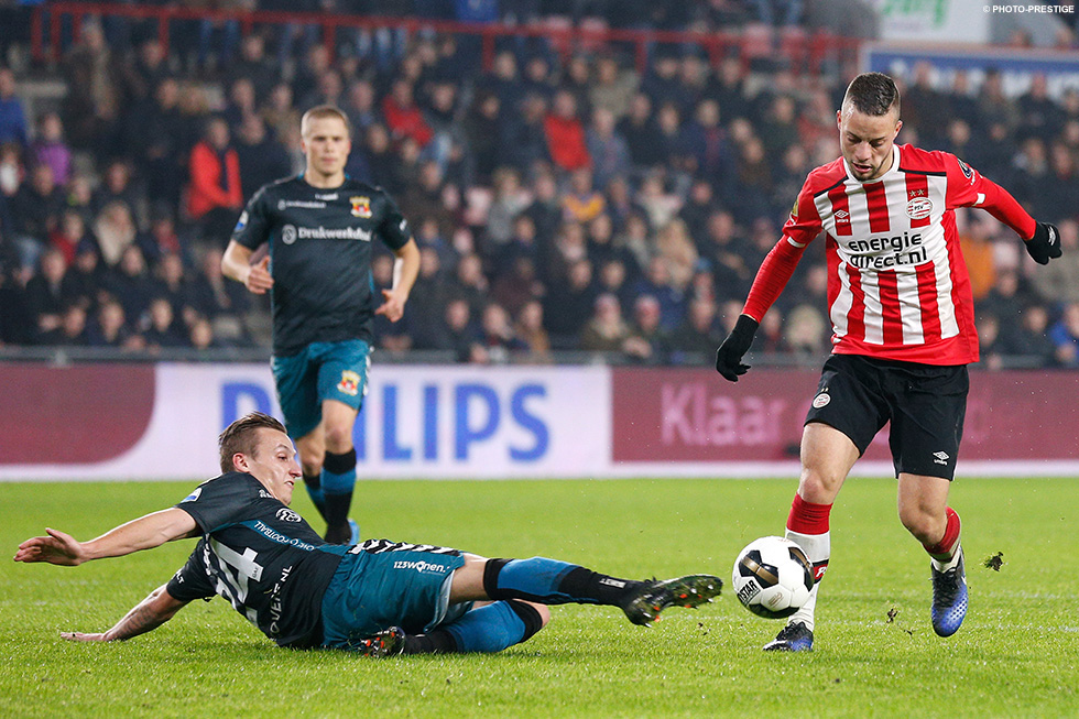 Eerder dit seizoen won PSV met 1-0 van het Go Ahead Eagles van PSV-huurling Marcel Ritzmaier