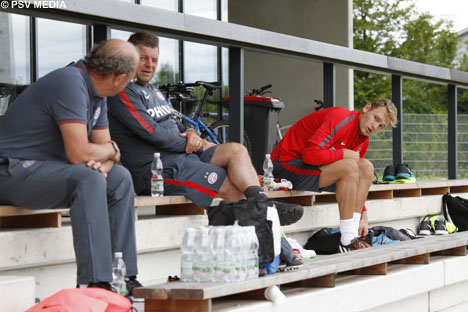 Mart van den Heuvel, Marcel Hover en Jeroen Zoet in Bad Erlach.