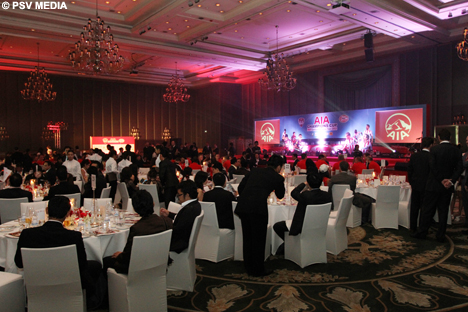 Het galadiner vond maandagavond plaats in het Hyatt Hotel in Bangkok.
