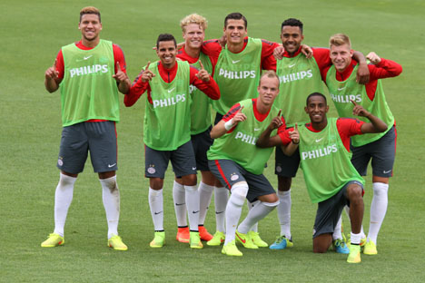 Het winnende team van één van de partijvormen. Lekker boys!