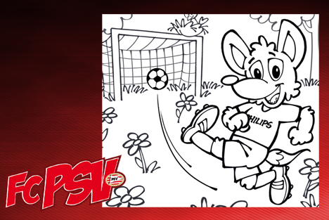 Kleur de tekening zo mooi mogelijk in en maak kans op een PSV-bal.