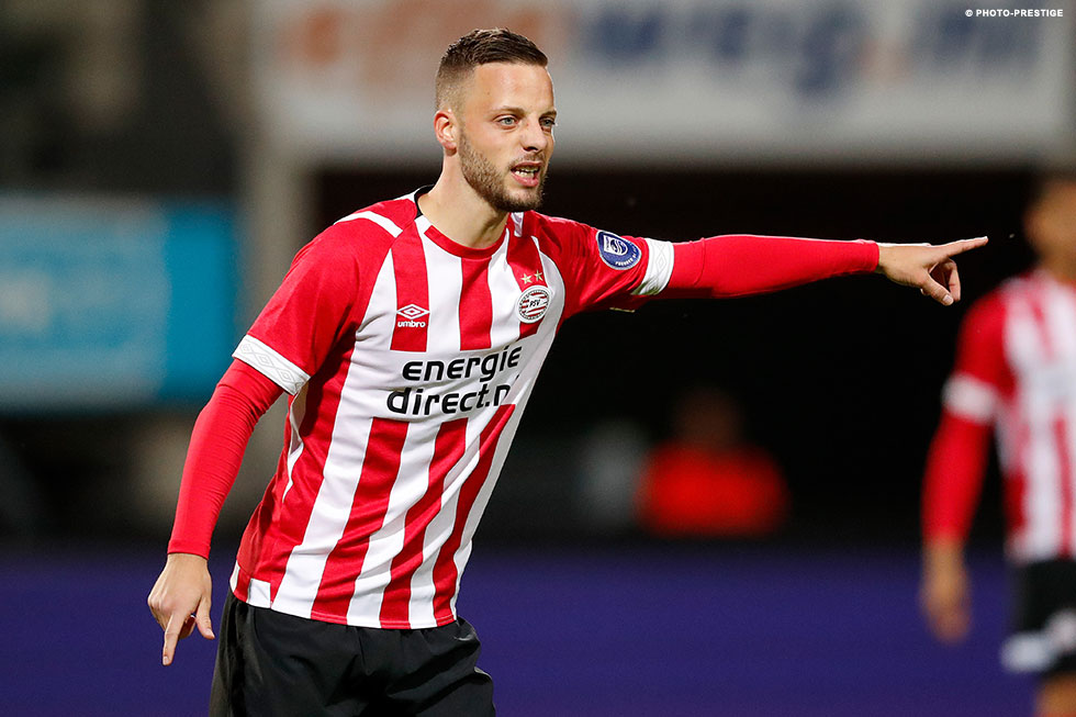 Bart Ramselaar speelde tegen N.E.C. voor het eerst voor Jong PSV