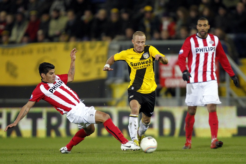 Van der Leegte in actie tegen PSV