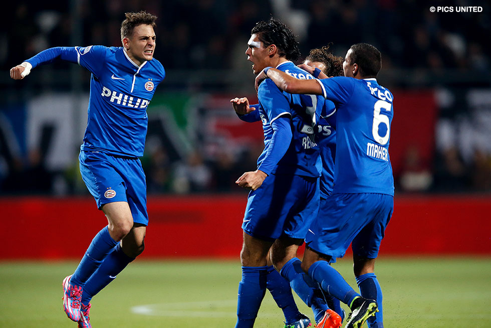 Karim Rekik zorgde ervoor dat PSV in de uitwedstrijd in de slotfase alsnog de drie punten pakte | &copy; Pics United