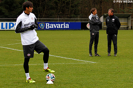 Bryan Ruiz trainde vrijdagochtend voor de eerste keer mee.