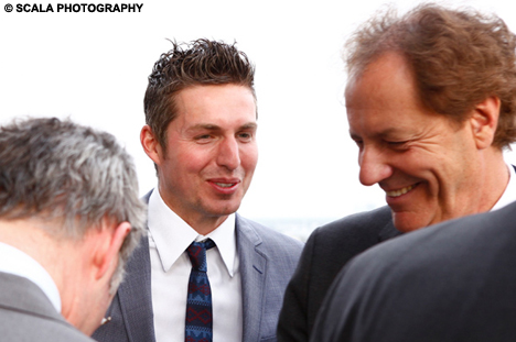 Sportlegende Pieter van den Hoogenband en burgemeester Rob van Gijzel.
