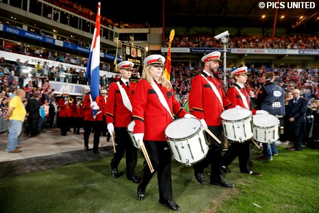 Optreden Philips harmonie in de rust van PSV - SC Cambuur.