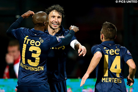 Recent won PSV de uitwedstrijd in Alkmaar met 3-1.