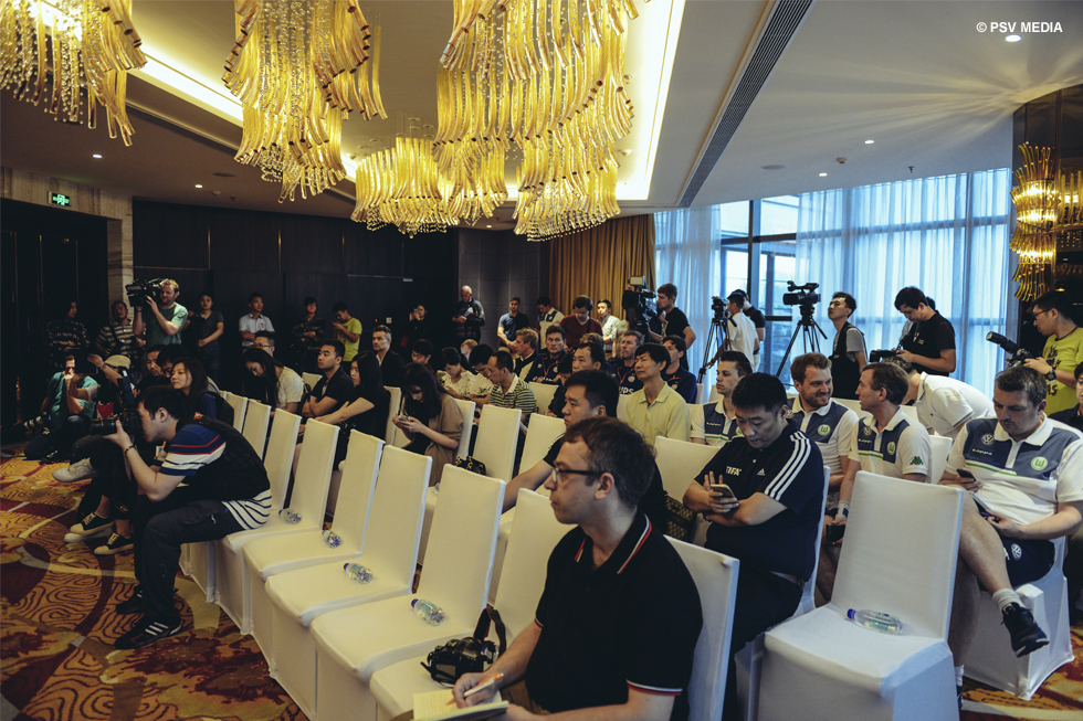 Een blik op de zaal in het Marriott Hotel