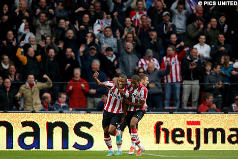 Op 23 september 2012 won PSV in eigen huis met 3-0.