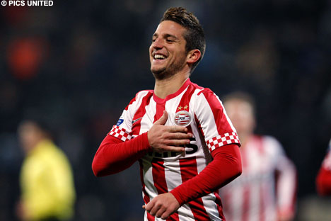 Dries Mertens, die na twee jaar PSV naar Napoli gaat.