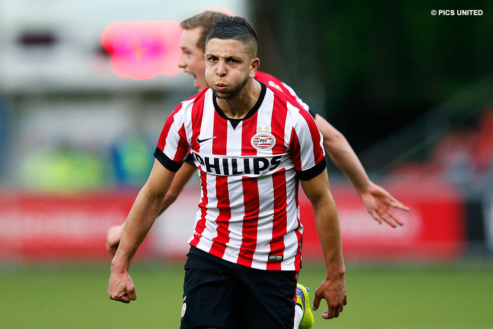 Mohamed Rayhi zorgde voor beide treffers van Jong PSV | © Pics United