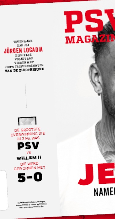 Unieke persoonlijke cover bij PSV Magazine
