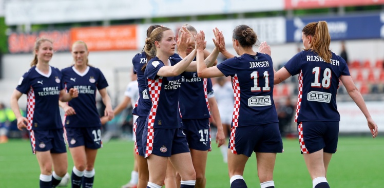Wedstrijdverslag | PSV Vrouwen doet goede zaken in titelstrijd en verslaat HERA United