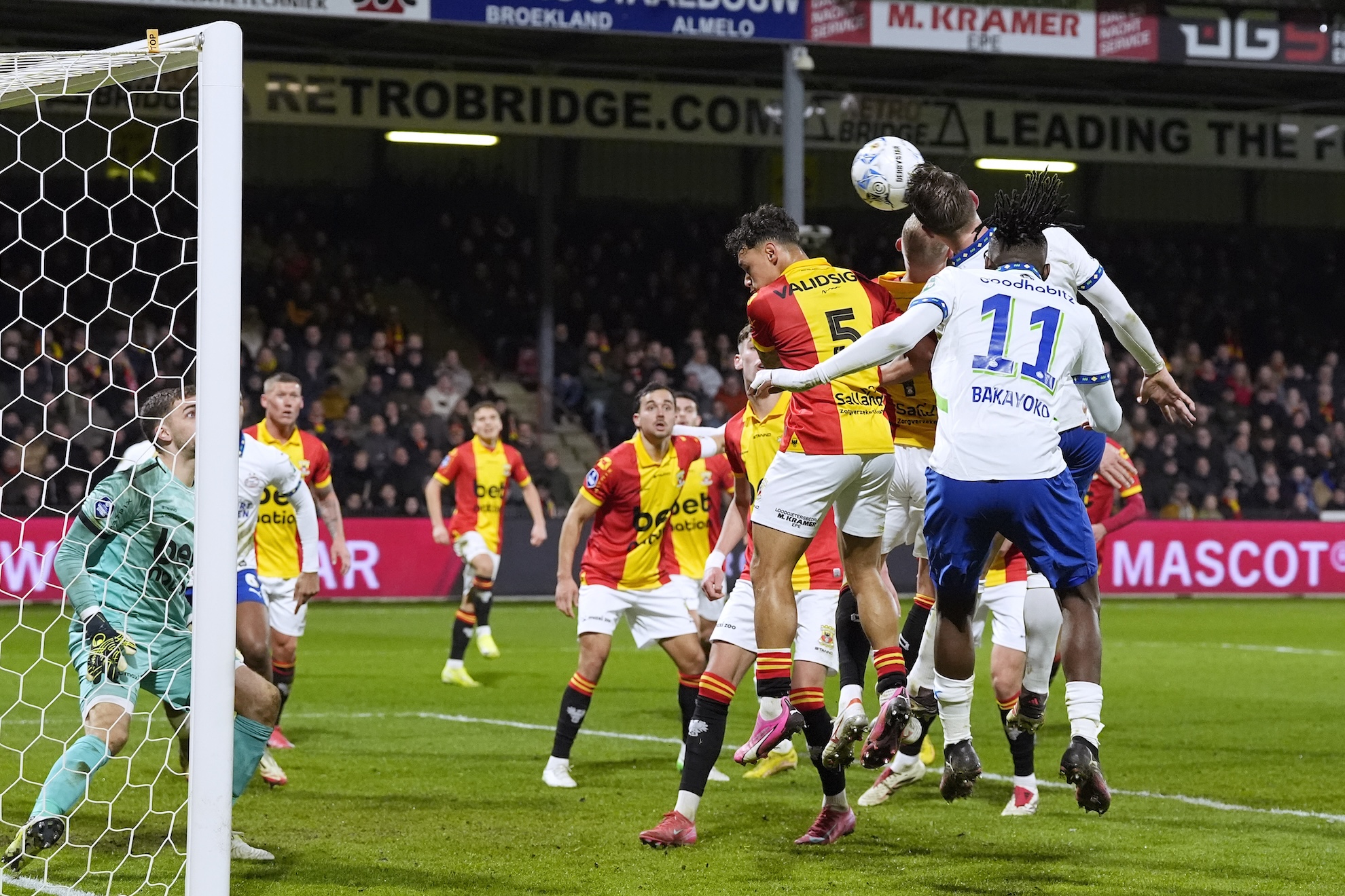 Het moment van het doelpunt van Luuk