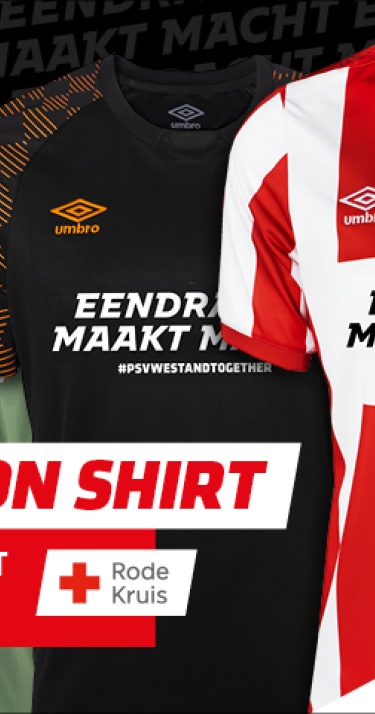 Benefietshirts PSV voor Rode Kruis