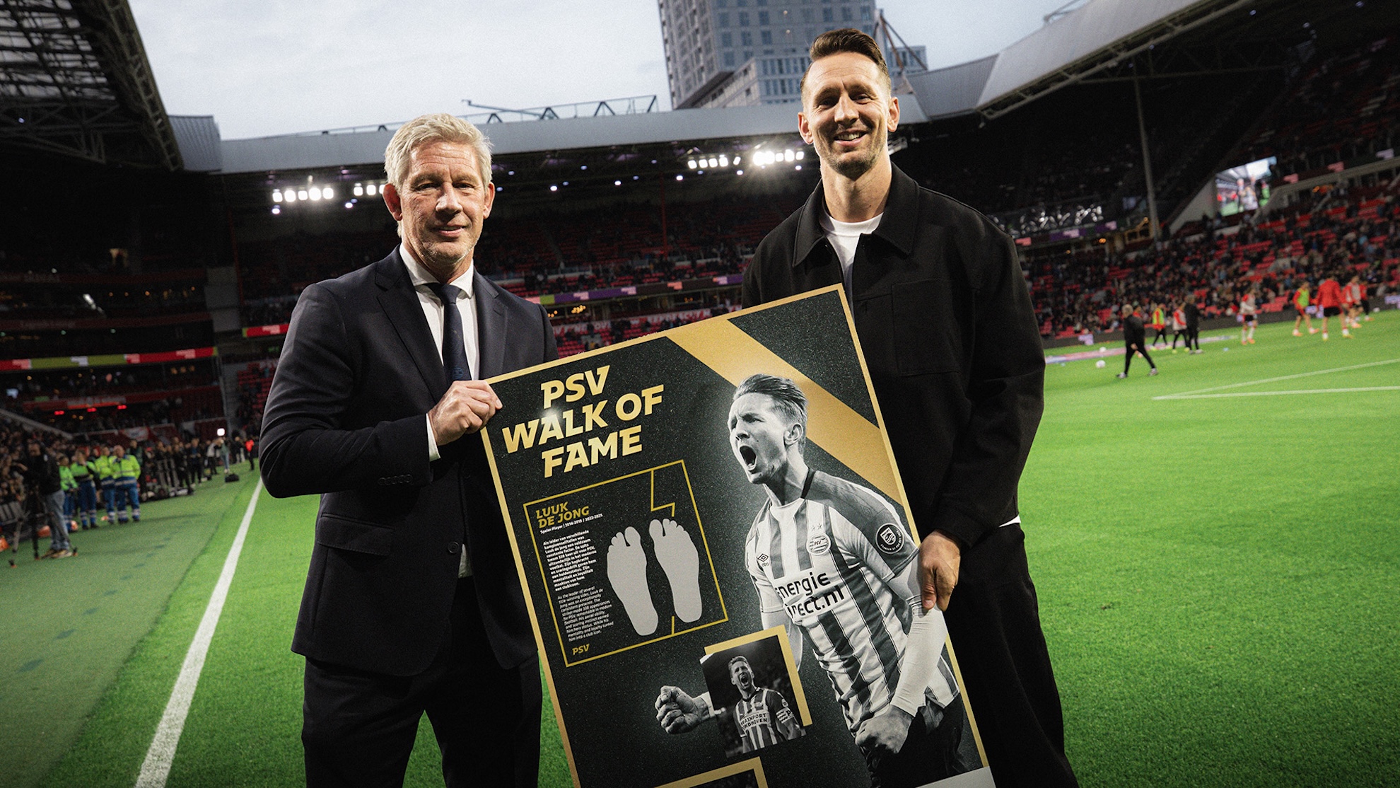 Luuk de Jong is vereeuwigd in de Walk of Fame