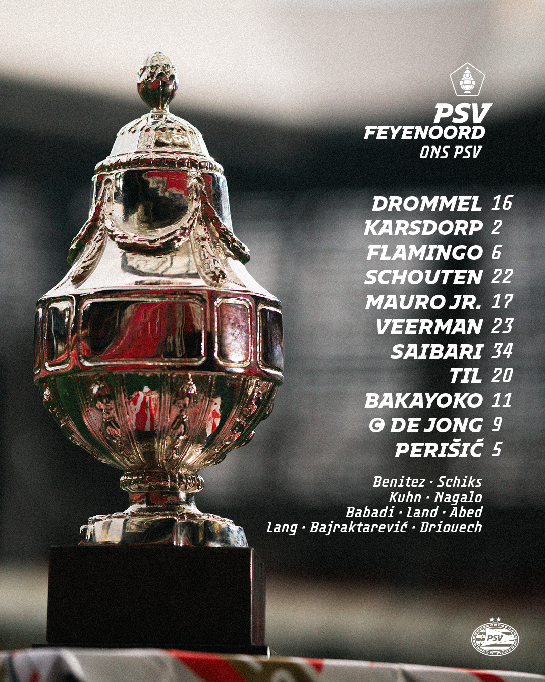 Onze XI voor vanavond