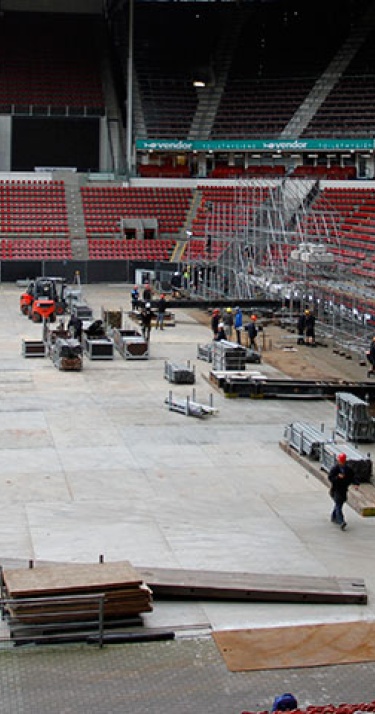 Opbouw Groots met een zachte G in volle gang