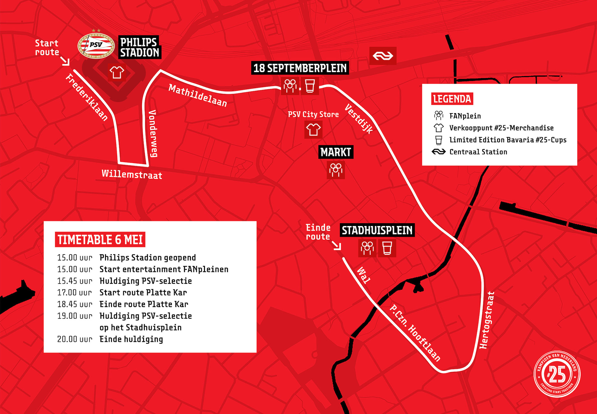 De route van de Platte Kar