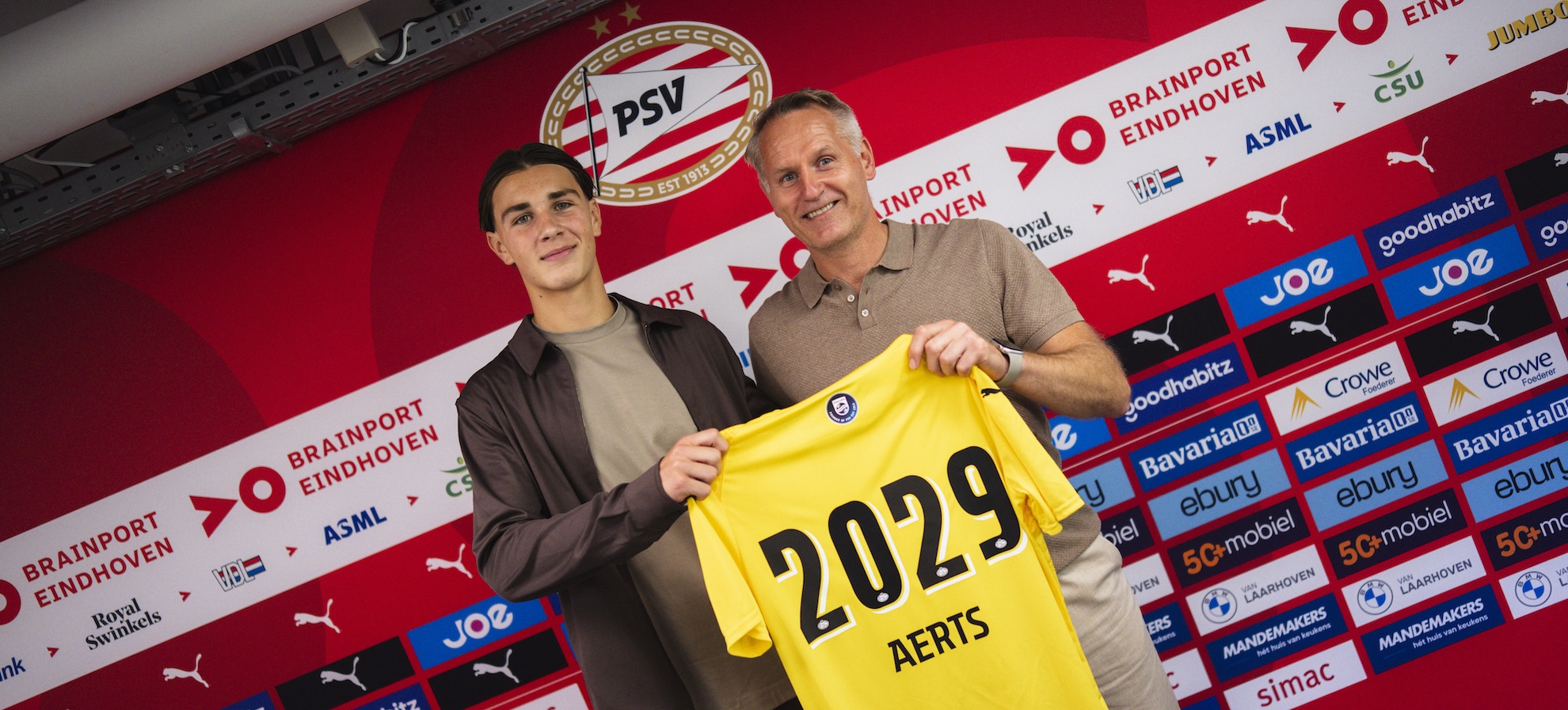 Profcontract | Jim Aerts tekent voor drie seizoenen bij PSV 
