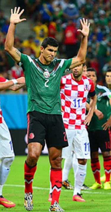 Oranje tegen het Mexico van Francisco Rodr&iacute;guez