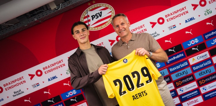 Profcontract | Jim Aerts tekent voor drie seizoenen bij PSV 