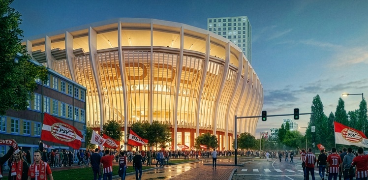 Nieuws | PSV presenteert ambitieuze plannen: forse stadionuitbreiding in harmonie met stadsstructuur en Philipsdorp