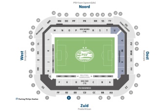 Map of Philips Stadium