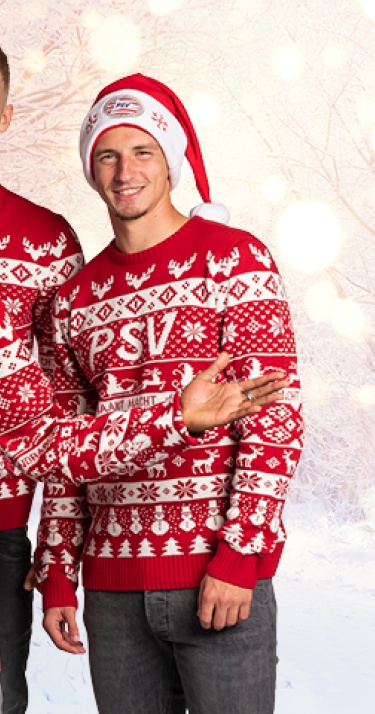 Een kersttrui of cadeau scoor je bij PSV
