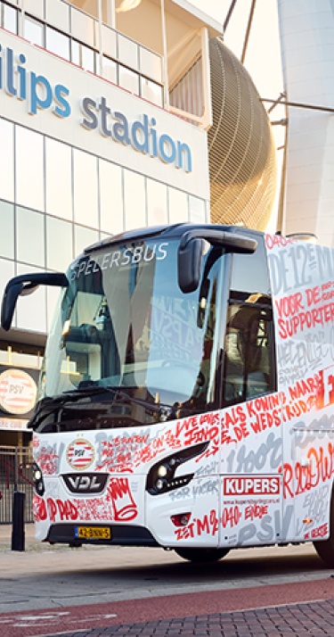 Nieuws | PSV in unieke spelersbus op weg naar Amsterdam
