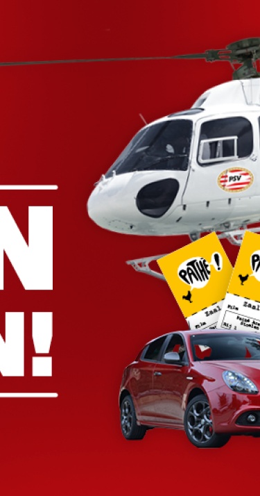 Win helikoptervlucht bij PSV - AZ