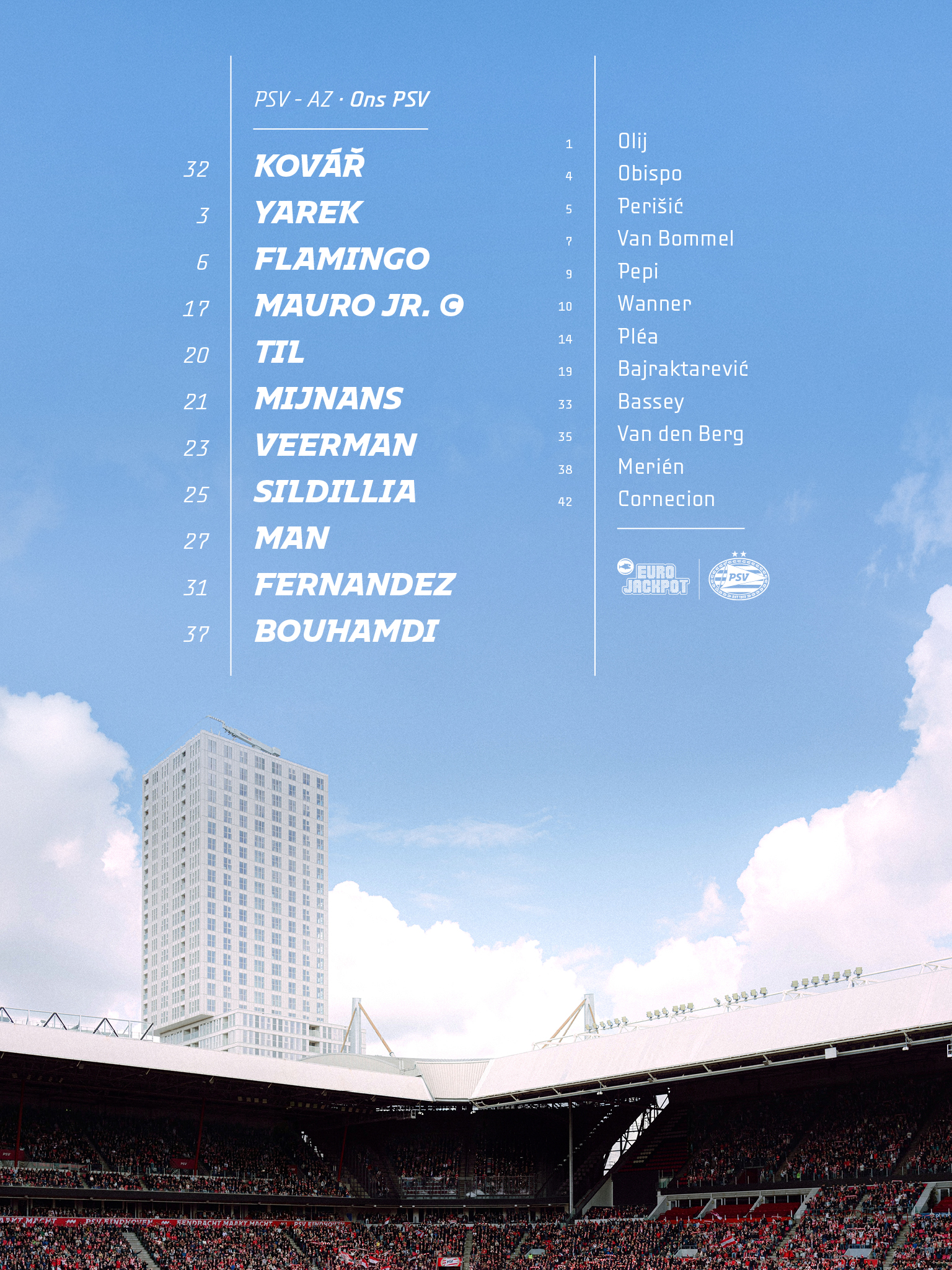 De eerste XI &eacute;chte XI van 2026-2027