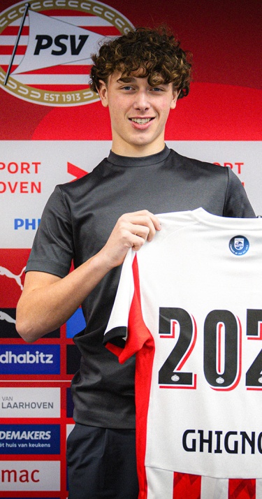 Profcontract | PSV legt Lorenzo Ghignoni Carestia vast tot medio 2029 